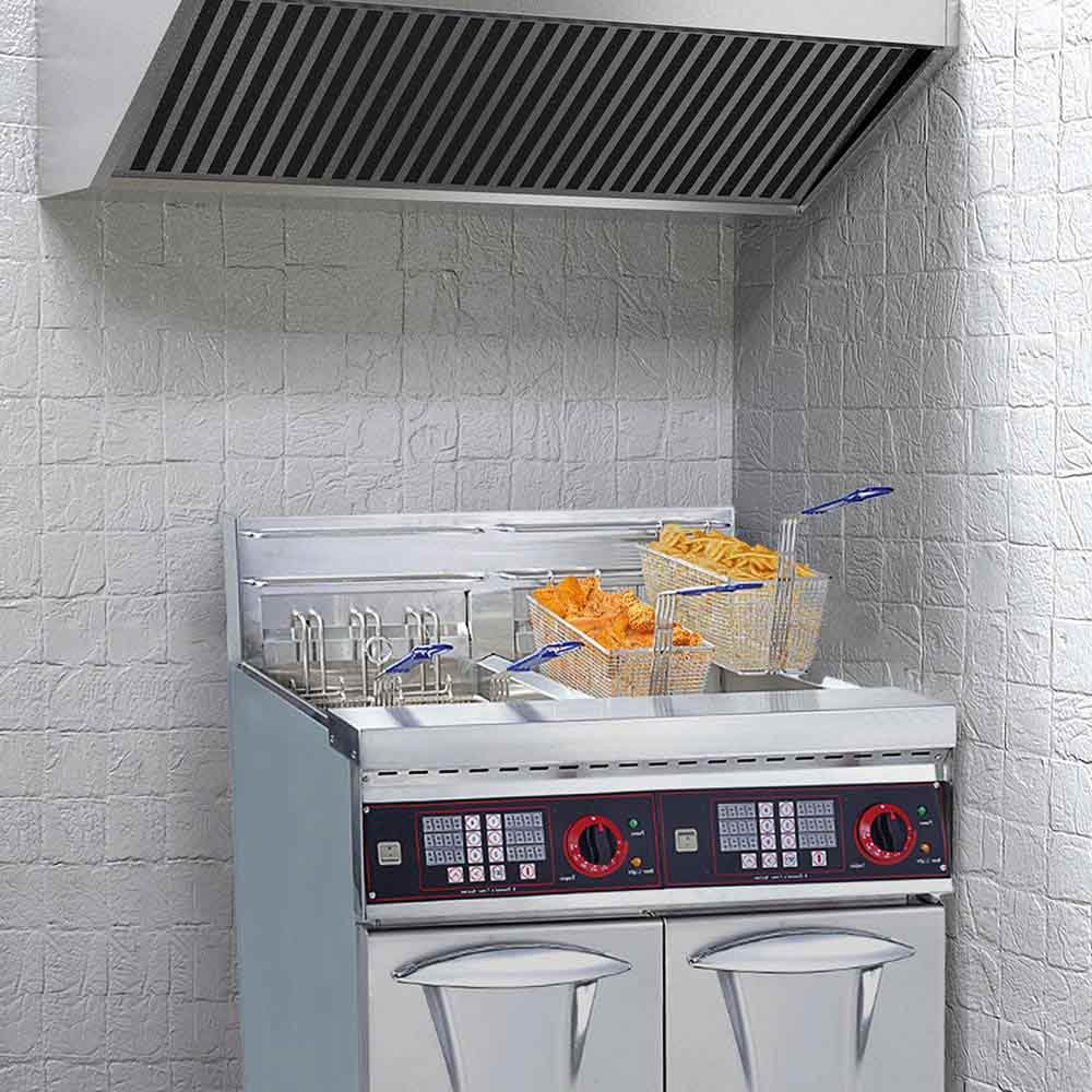 WeChef Commercial Deep Fryer Baskets 2ct/pk 13x6x6 Blue