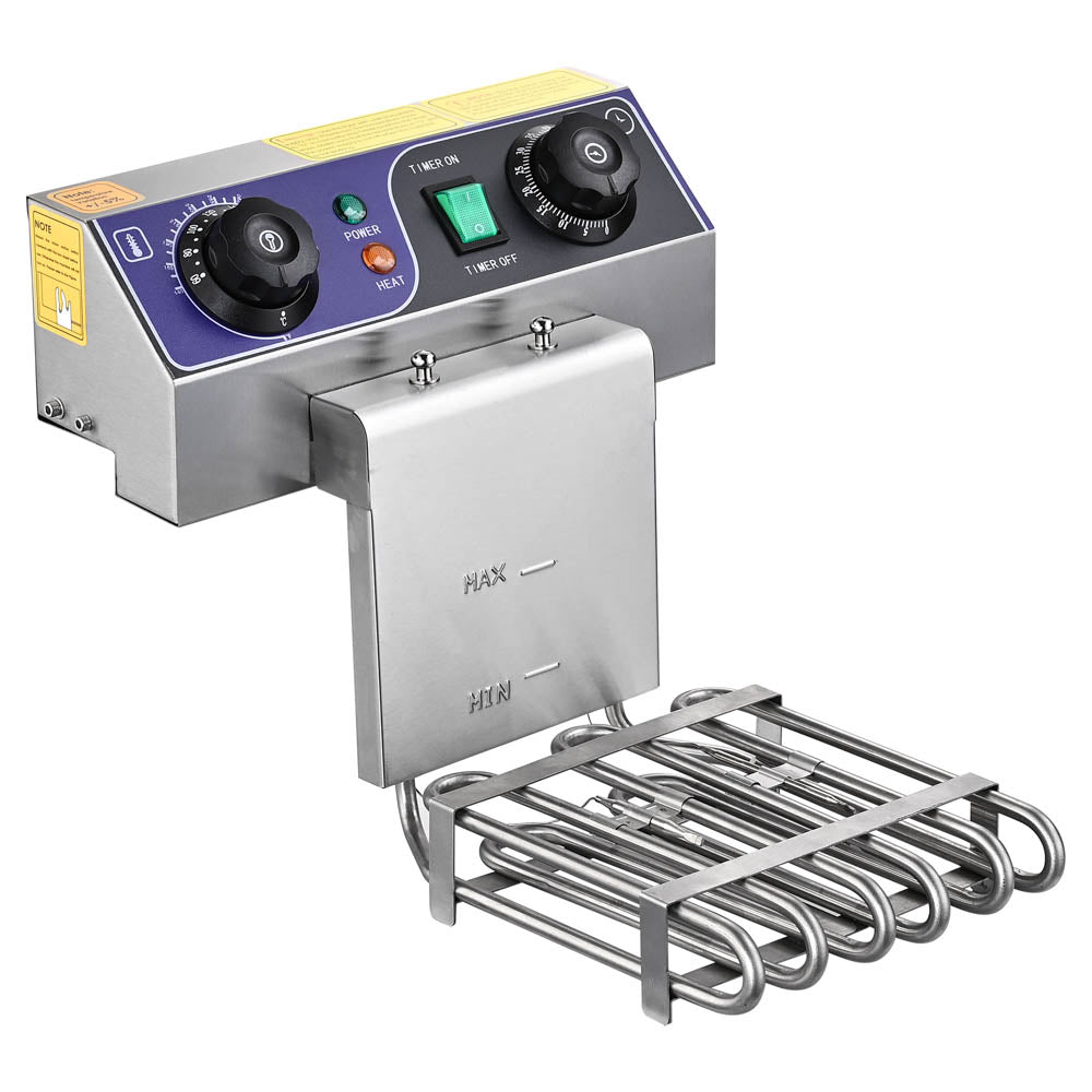 WeChef Commercial Deep Fryer with Drain 24L Dual Baskets 110V 3000W