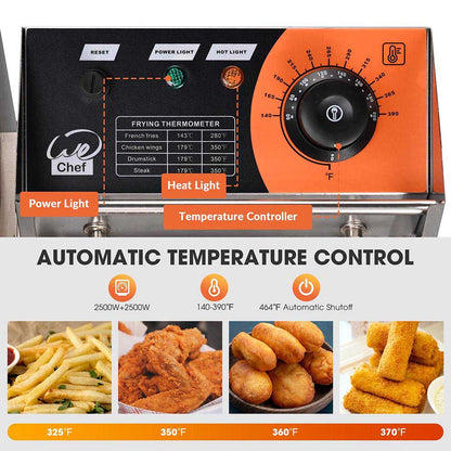 WeChef Commercial Deep Fryer 20L 110V 5000W