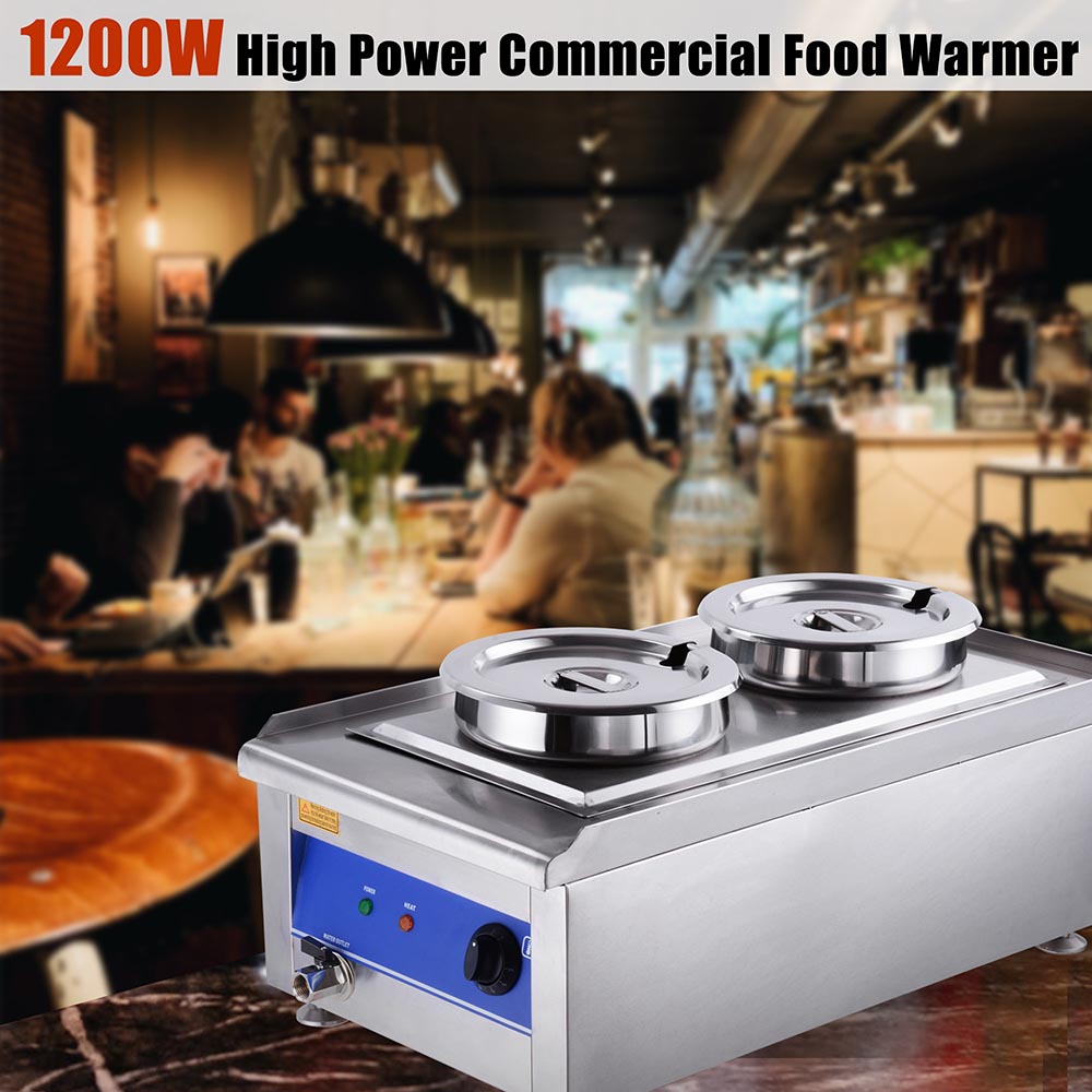 WeChef Food Warmer Soups Chili Steam Warmer 2-Pot