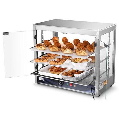 WeChef Commercial Pizza Food Warmer Countertop Display 3 Tier 27x15x24