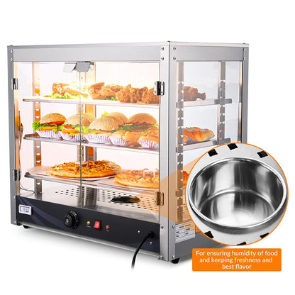 WeChef Commercial Pizza Food Warmer Countertop Display 3 Tier 27x15x24