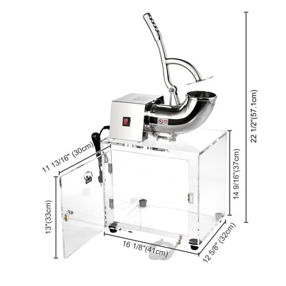 WeChef Commercial Shaved Ice Machine with Storage Box 32L 250W