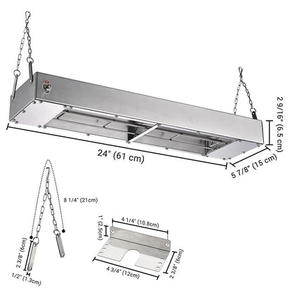 WeChef 24in Food Warmer Overhead Heater 900W